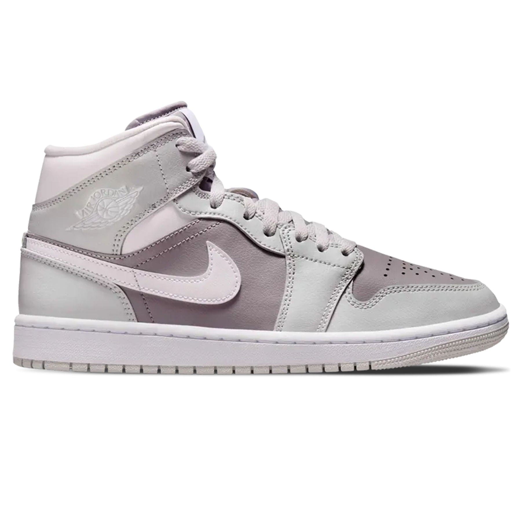 Air Jordan 1 Mid Wmns 'Photon Dust Atmosphere Grey' — UK 2.5 | EU 35.5 | US 5 — Side View