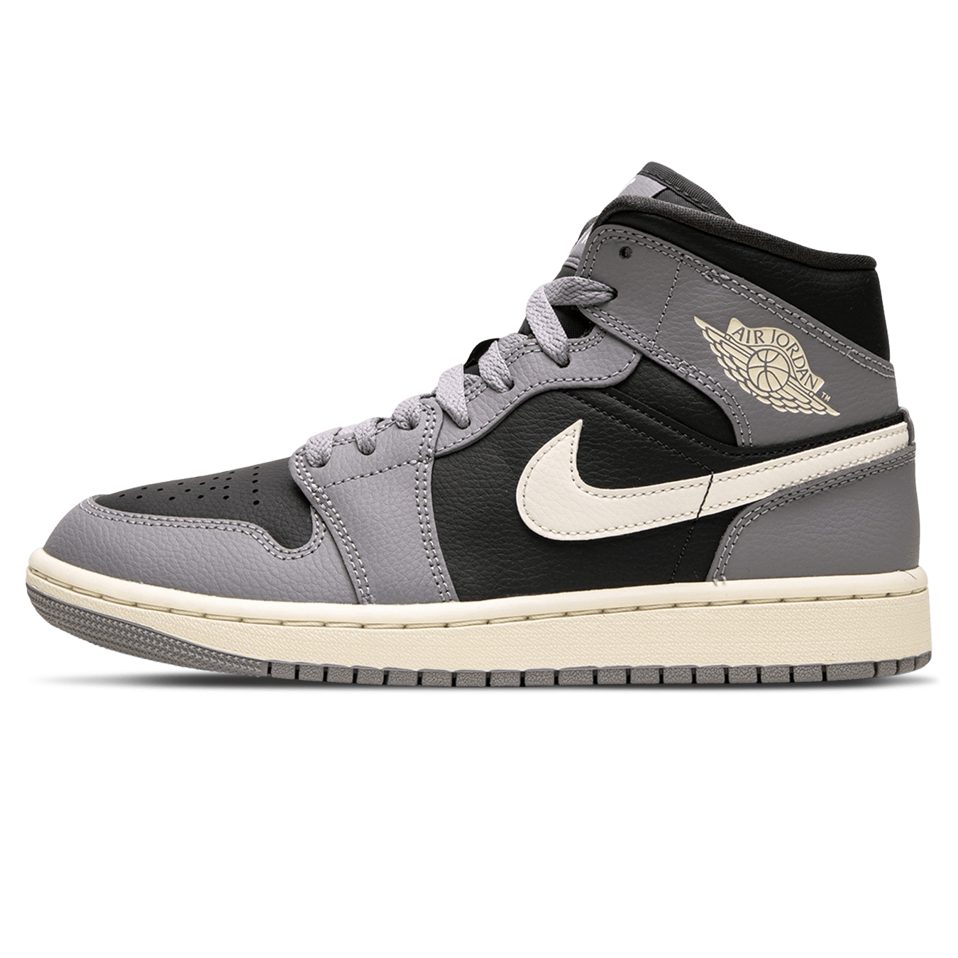 Air Jordan 1 Mid Wmns 'Cement Grey' — UK 2.5 | EU 35.5 | US 5 — Front View