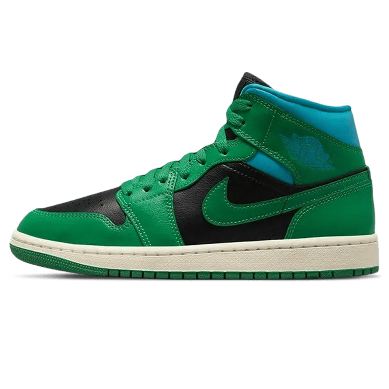 Air Jordan 1 Mid Wmns 'Lucky Green Aquatone' — UK 2.5 | EU 35.5 | US 5 — Front View
