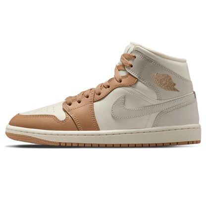 Air Jordan 1 Mid Wmns 'Pale Ivory Hemp' — UK 2.5 | EU 35.5 | US 5 — Front View