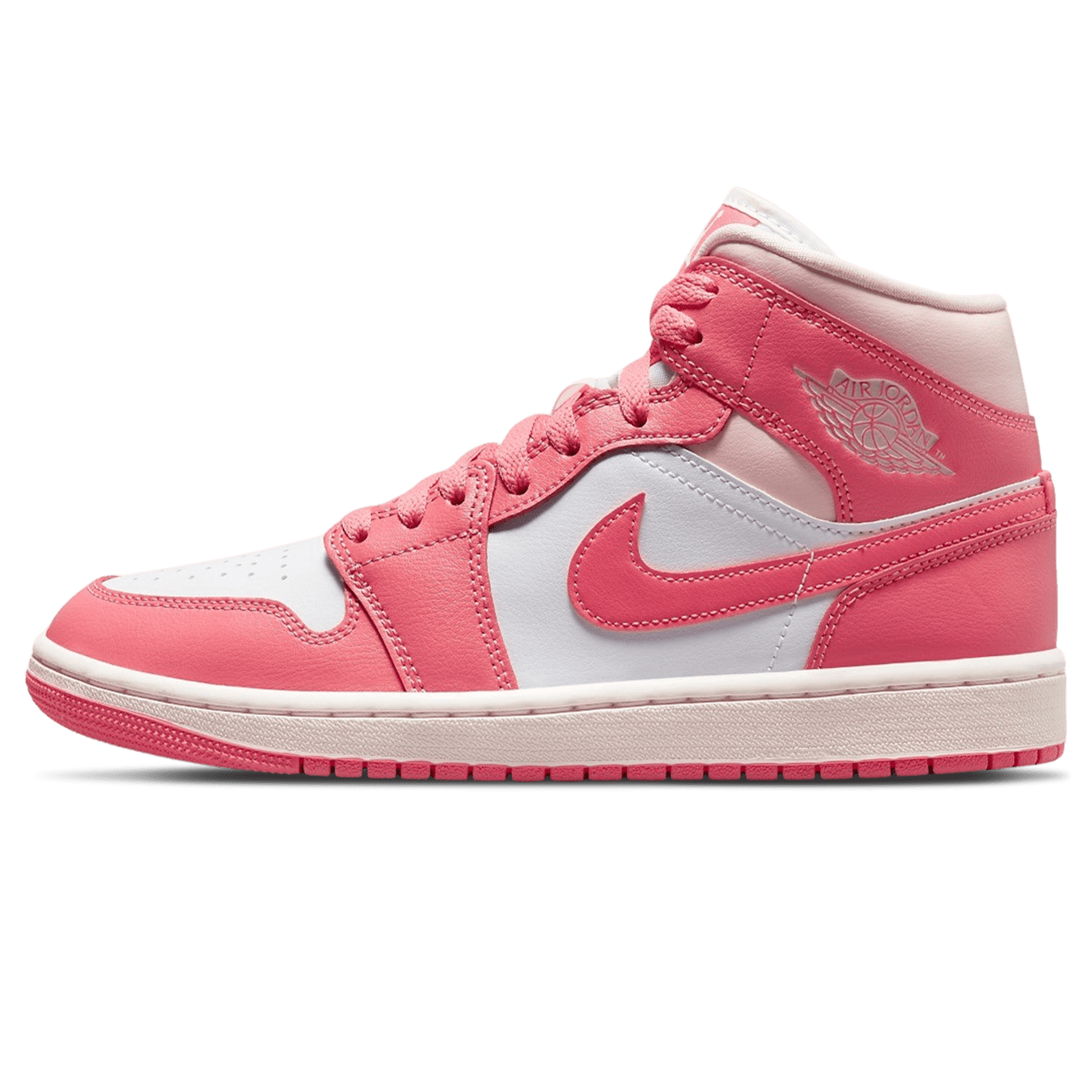 Air Jordan 1 Mid Wmns 'Strawberries and Cream' — UK 2.5 | EU 35.5 | US 5 — Front View