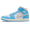 Air Jordan 1 Mid Wmns 'Dark Powder Blue' — UK 2.5 | EU 35.5 | US 5 — Front View