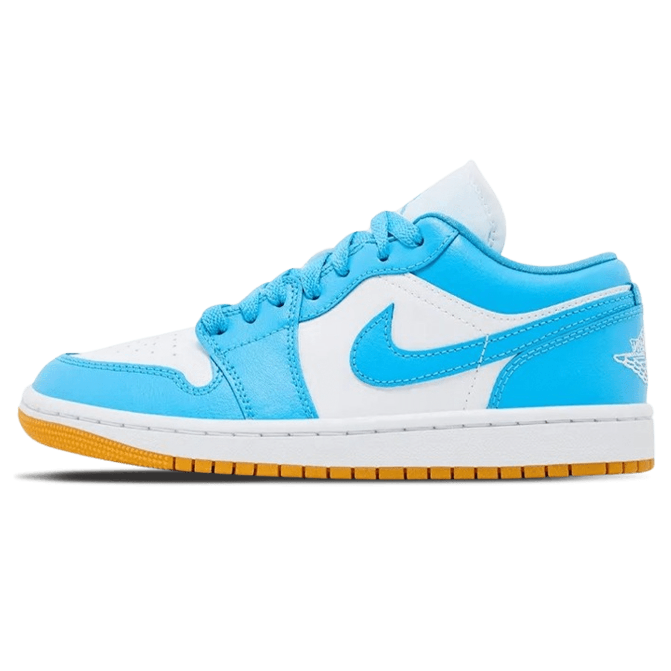 Air Jordan 1 Low Wmns 'Dark Powder Blue Gum' — UK 2.5 | EU 35.5 | US 5 — Front View