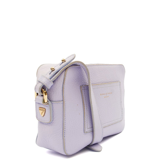 Aspinal of London Cross Body Camera Crossbody in Purple, Leather — Side View