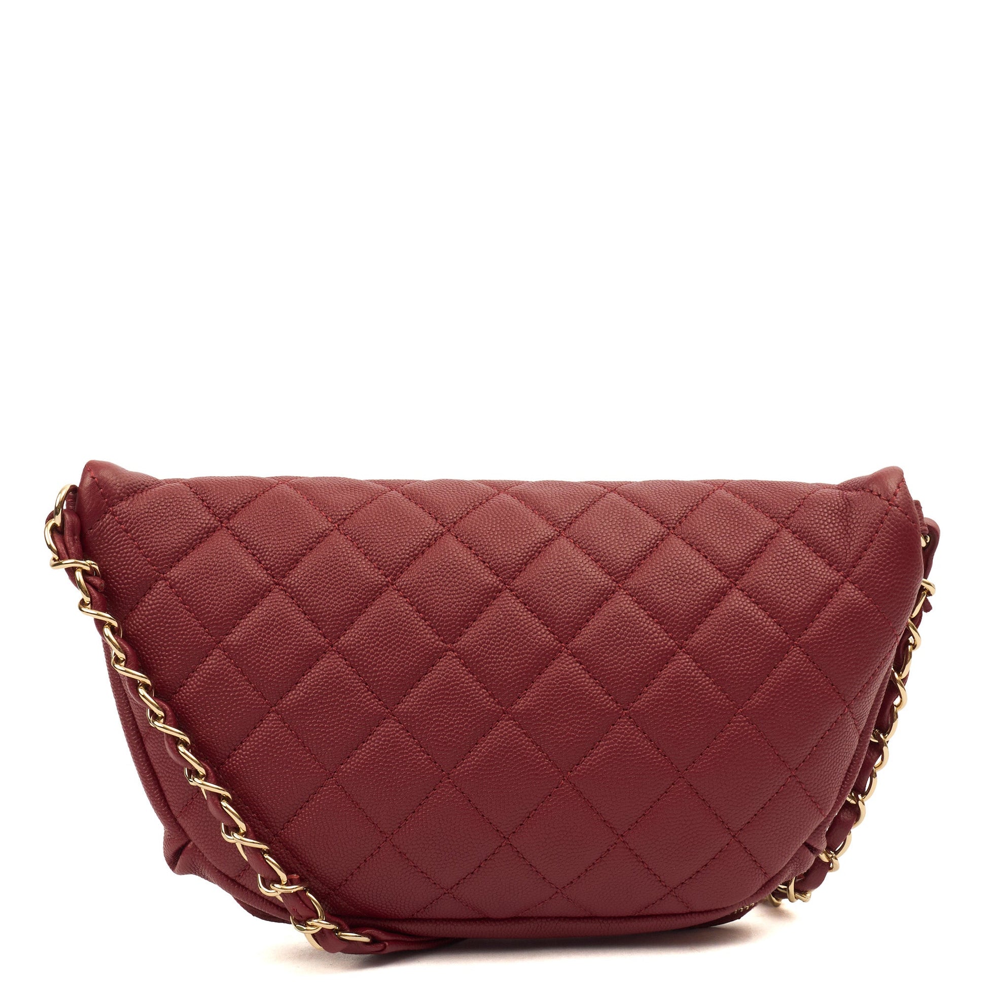 Chanel Cross Body Belt Bag in Red, Caviar Leather — Alternate View 14