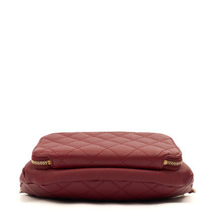 Chanel Cross Body Belt Bag in Red, Caviar Leather — Alternate View 35