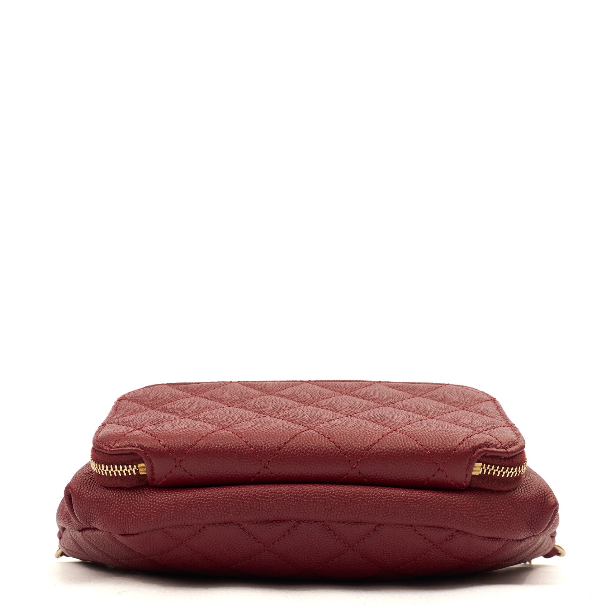 Chanel Cross Body Belt Bag in Red, Caviar Leather — Alternate View 15