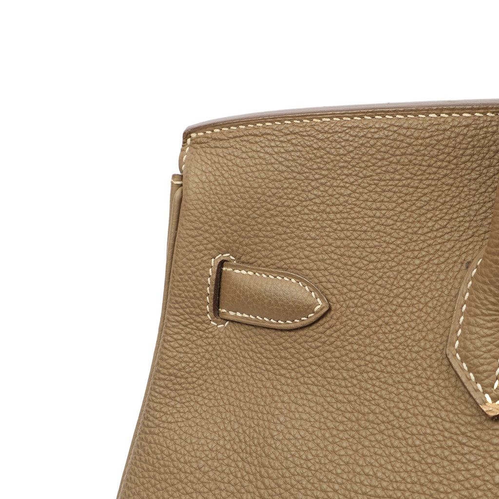 Hermes Tote Birkin 35 in Etoupe, Togo Leather — Alternate View 10