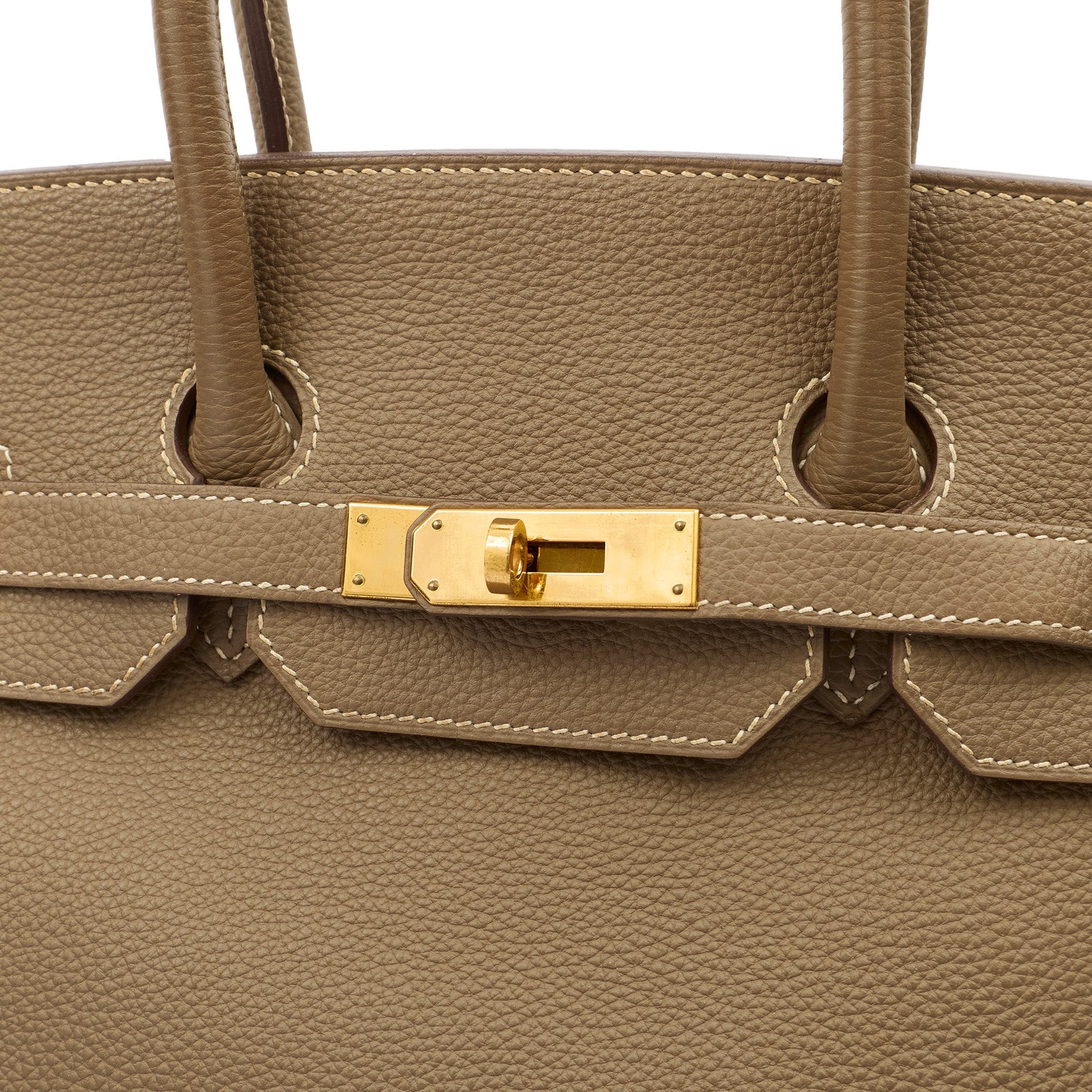 Hermes Tote Birkin 35 in Etoupe, Togo Leather — Alternate View 30