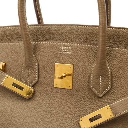 Hermes Tote Birkin 35 in Etoupe, Togo Leather — Alternate View 8