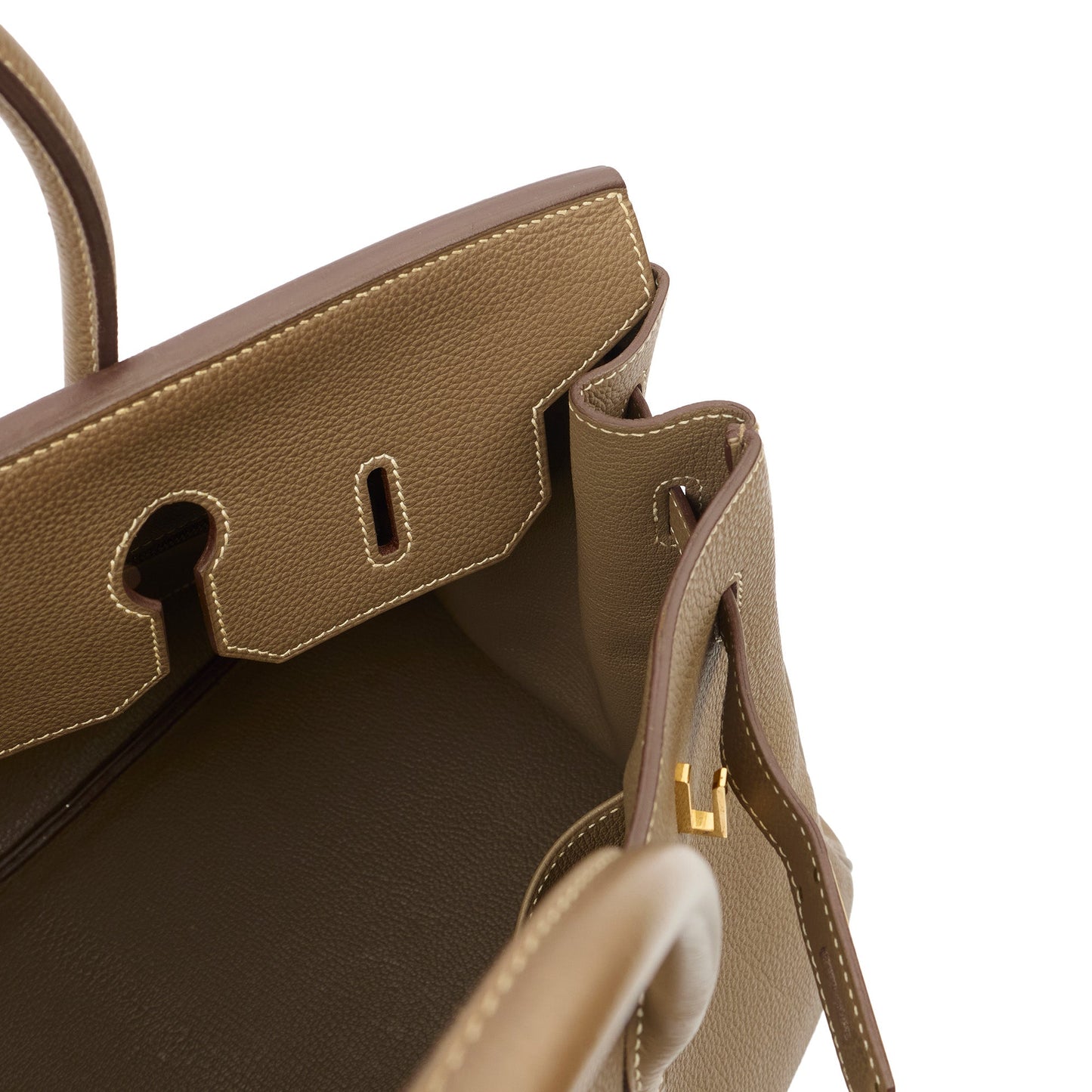 Hermes Tote Birkin 35 in Etoupe, Togo Leather — Alternate View 36