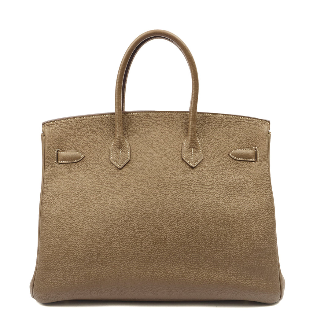 Hermes Tote Birkin 35 in Etoupe, Togo Leather — Alternate View 15
