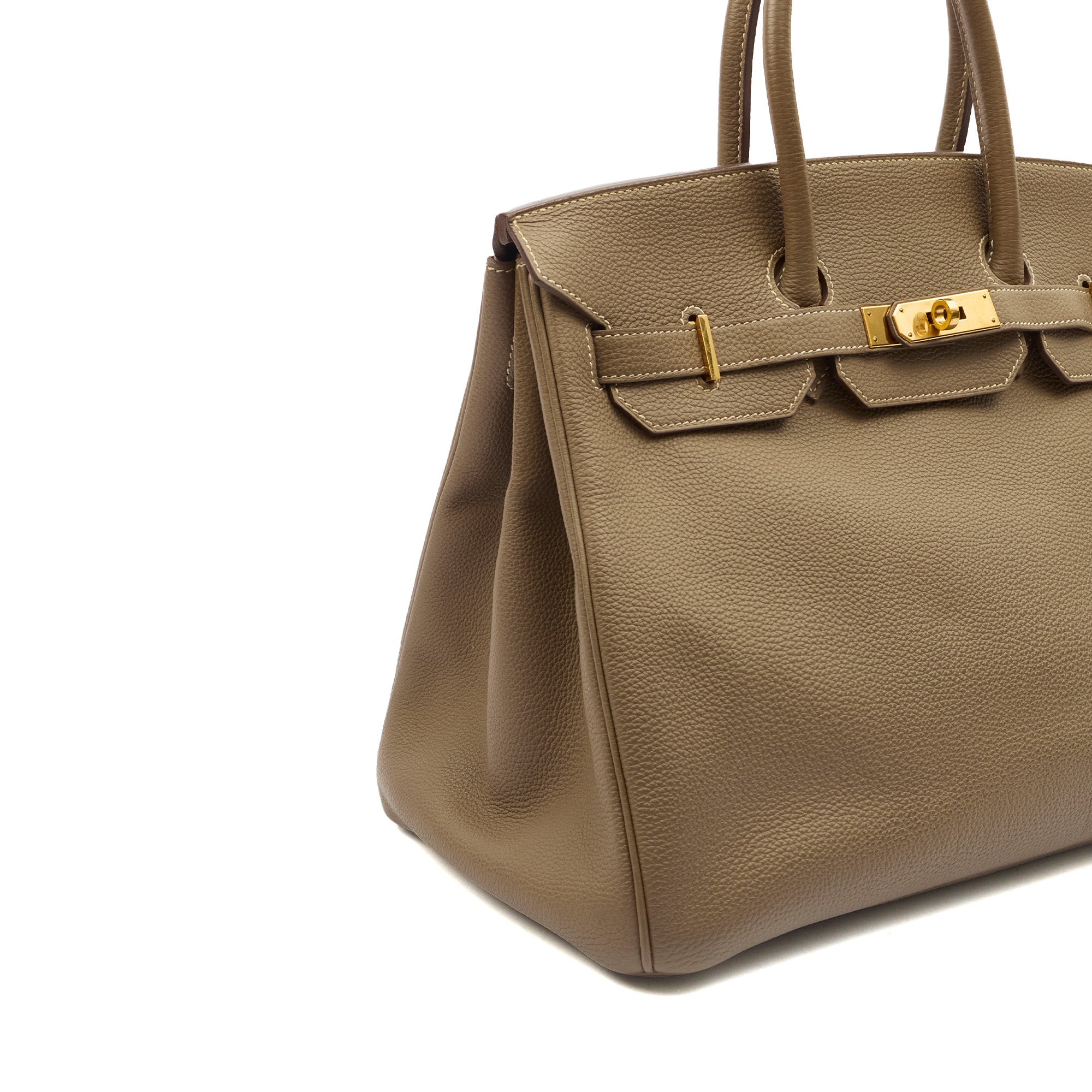 Hermes Tote Birkin 35 in Etoupe, Togo Leather — Alternate View 19