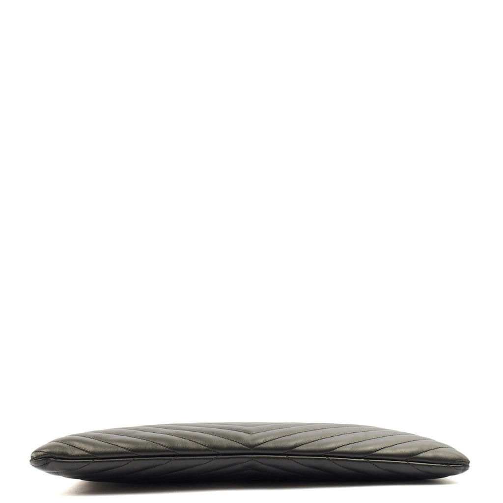 Saint Laurent Clutch Cassandra Clutch in Black, Leather — Alternate View 10