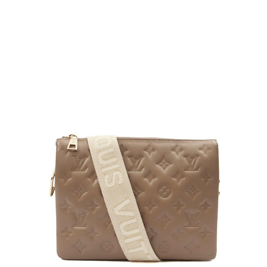 Louis Vuitton Cross Body Coussin PM in Brown, Empreinte Leather — Back View
