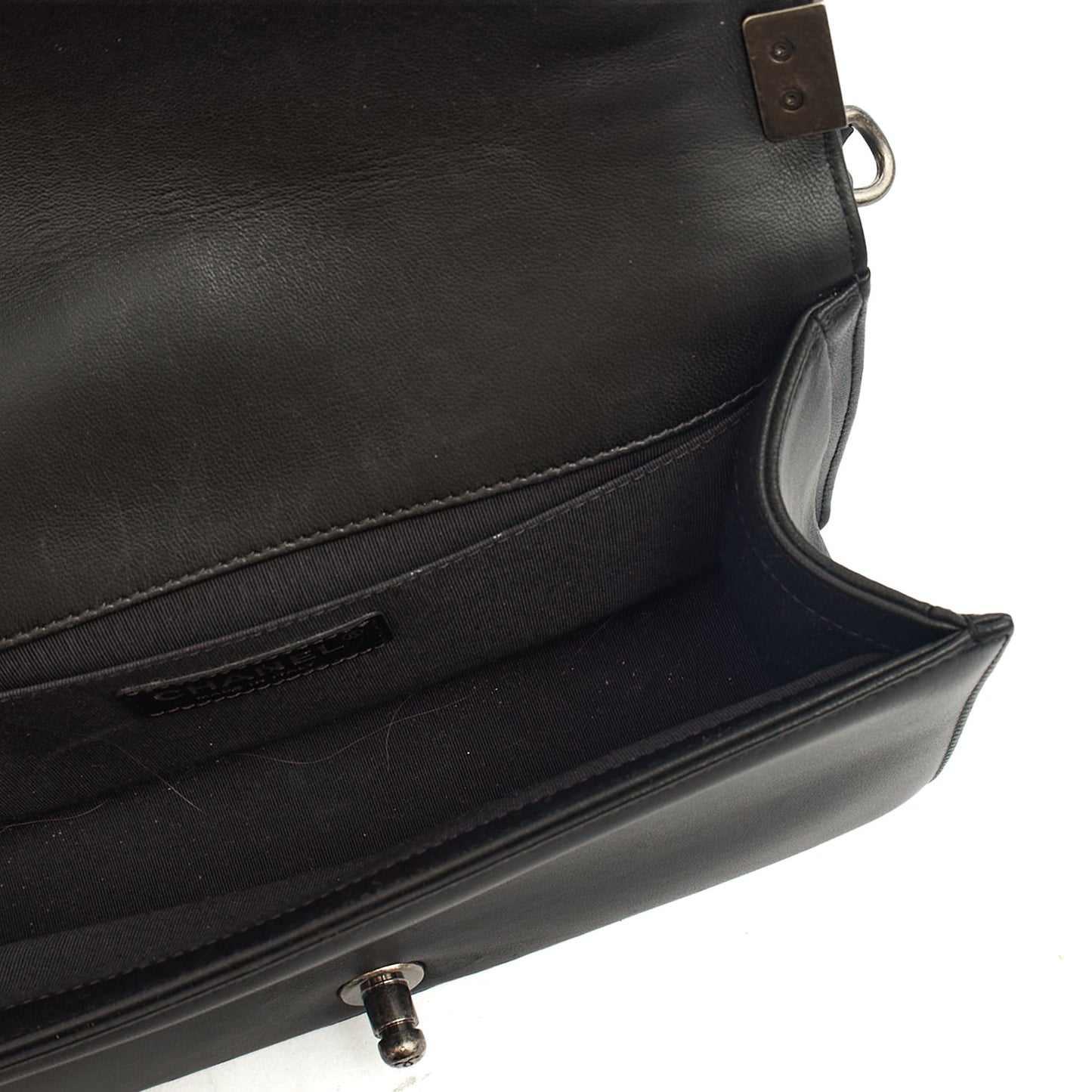 Chanel Shoulder Bag Boy - Medium in Black, Lambskin Leather — Alternate View 11