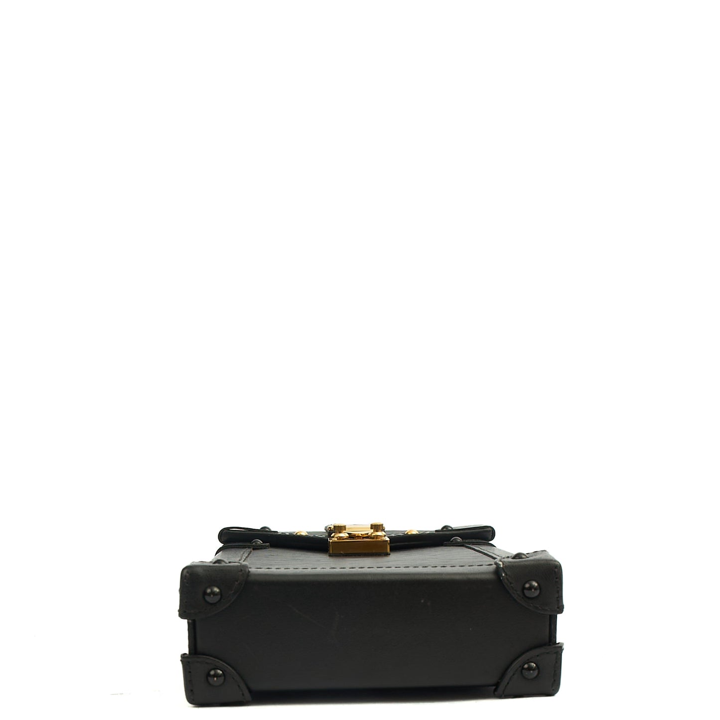 Louis Vuitton Cross Body Pochette Trunk Verticale  in Black, Epi Leather — Top View