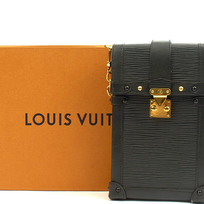 Louis Vuitton Cross Body Pochette Trunk Verticale  in Black, Epi Leather — Lifestyle View