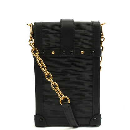 Louis Vuitton Cross Body Pochette Trunk Verticale  in Black, Epi Leather — Back View