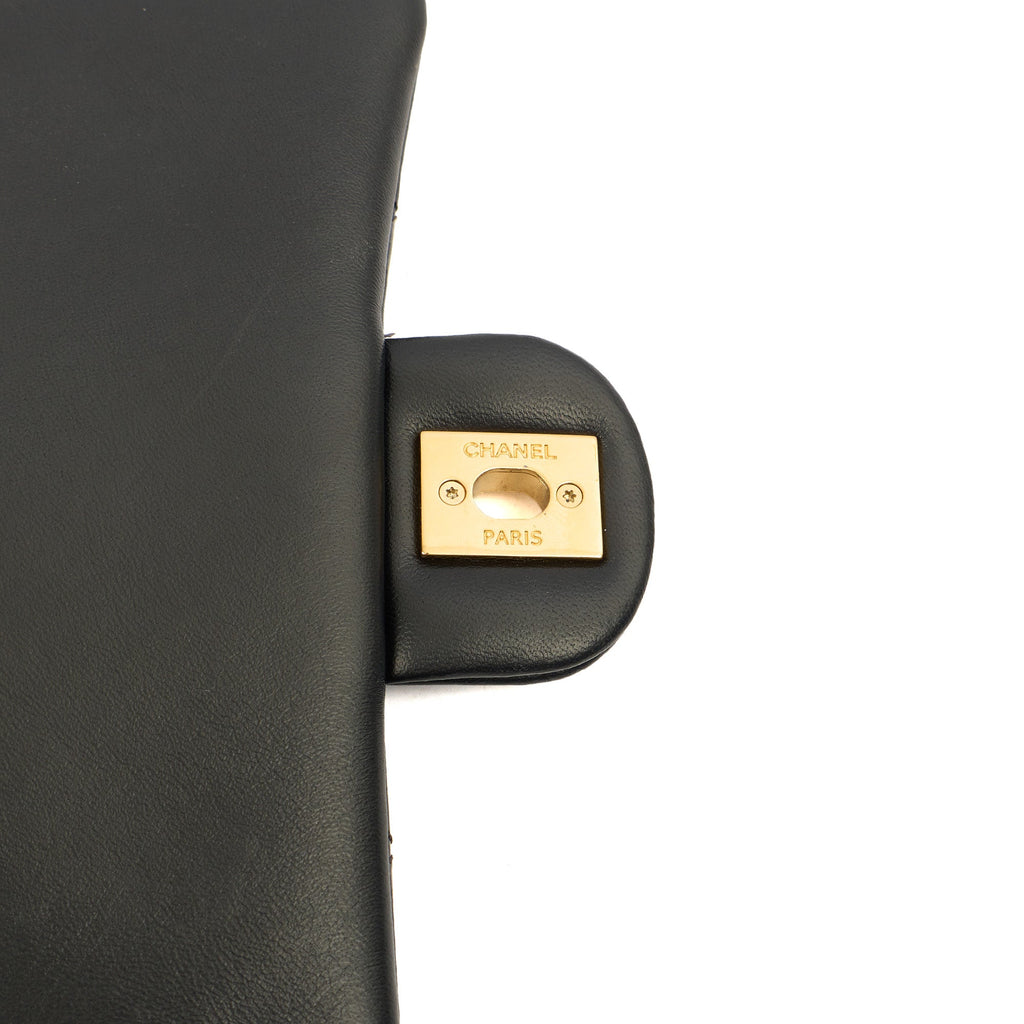 Chanel Top Handle Flap Bag with Top Handle - Small in Black, Lambskin Leather — Alternate View 7