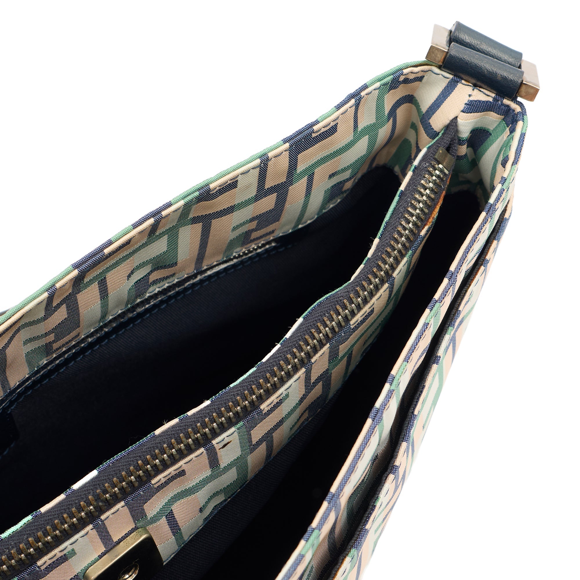 Fendi Shoulder Bag Zucca Tote in Green, Leather — Alternate View 11