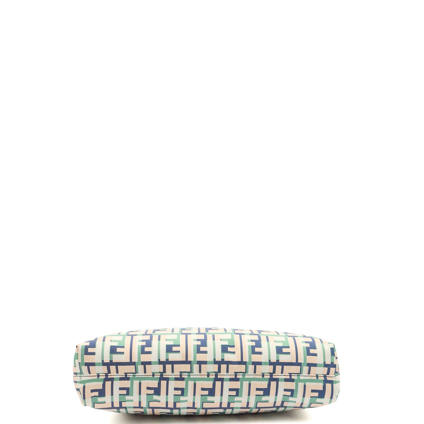 Fendi Shoulder Bag Zucca Tote in Green, Leather — Top View