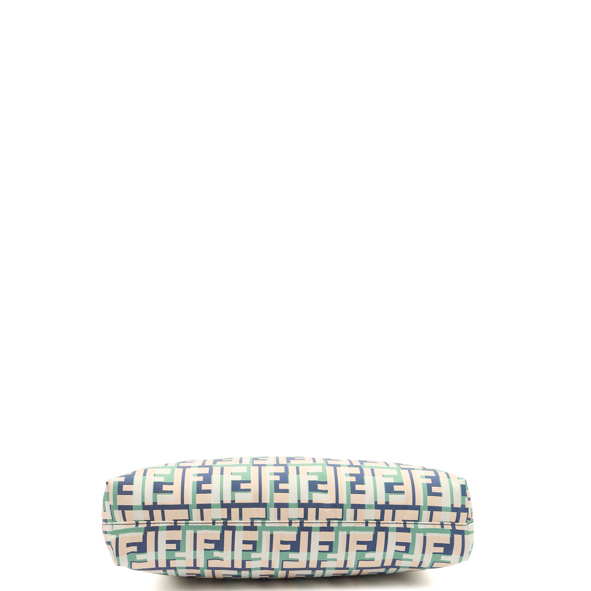 Fendi Shoulder Bag Zucca Tote in Green, Leather — Top View
