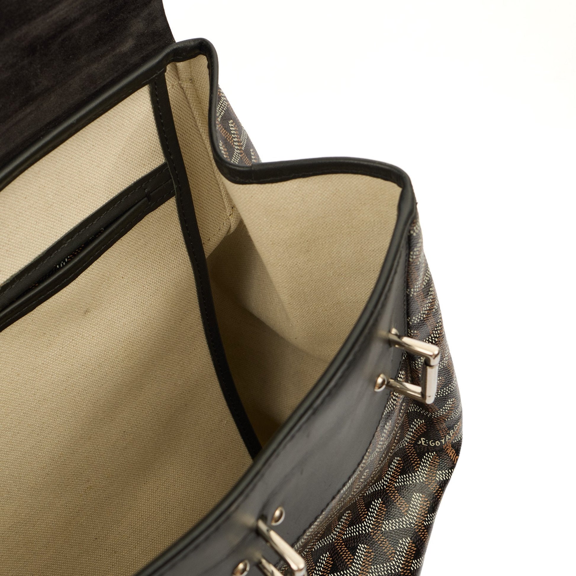 Goyard Backpack Steamer Backpack in Black, Leather — Lifestyle View