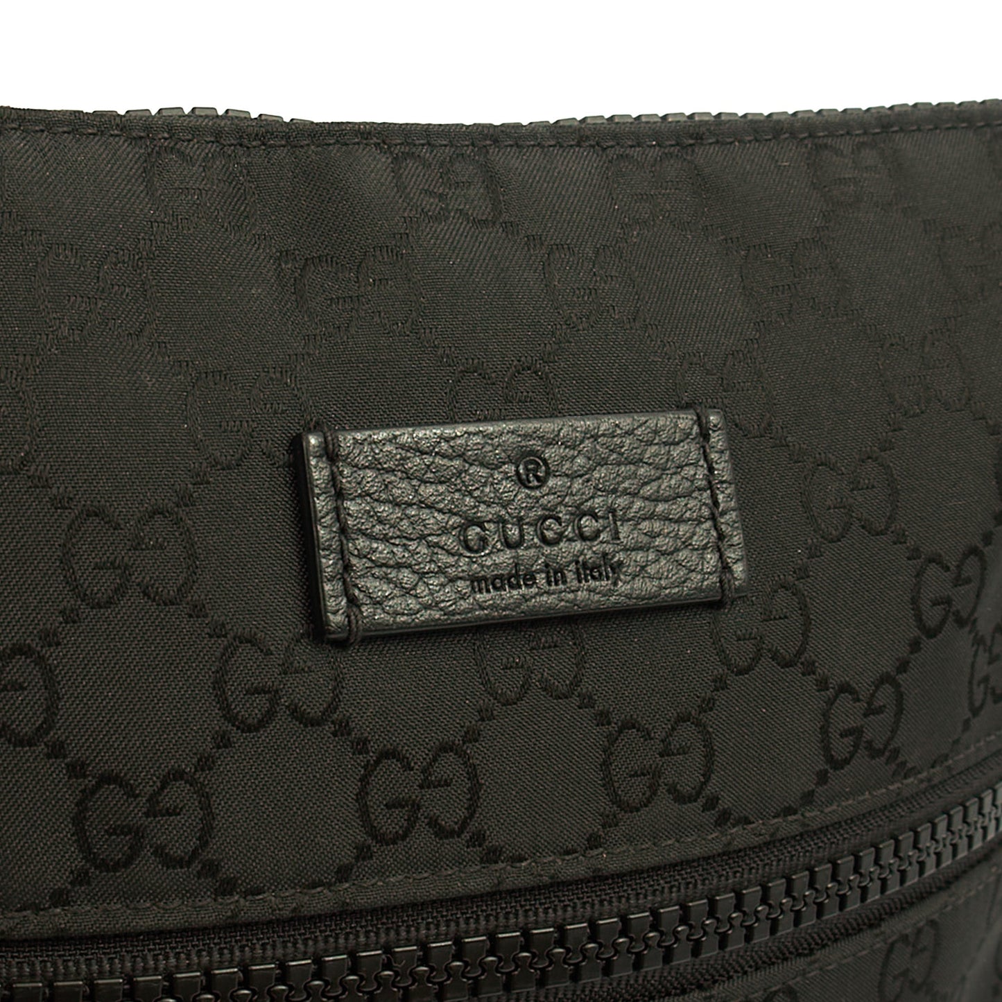Gucci Cross Body Messenger in Black, GG Canvas — Lifestyle View