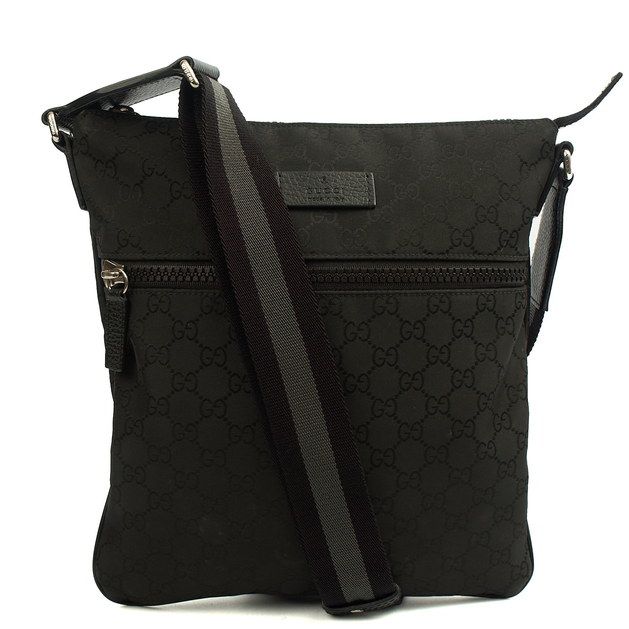 Gucci Cross Body Messenger in Black, GG Canvas — Alternate View 7