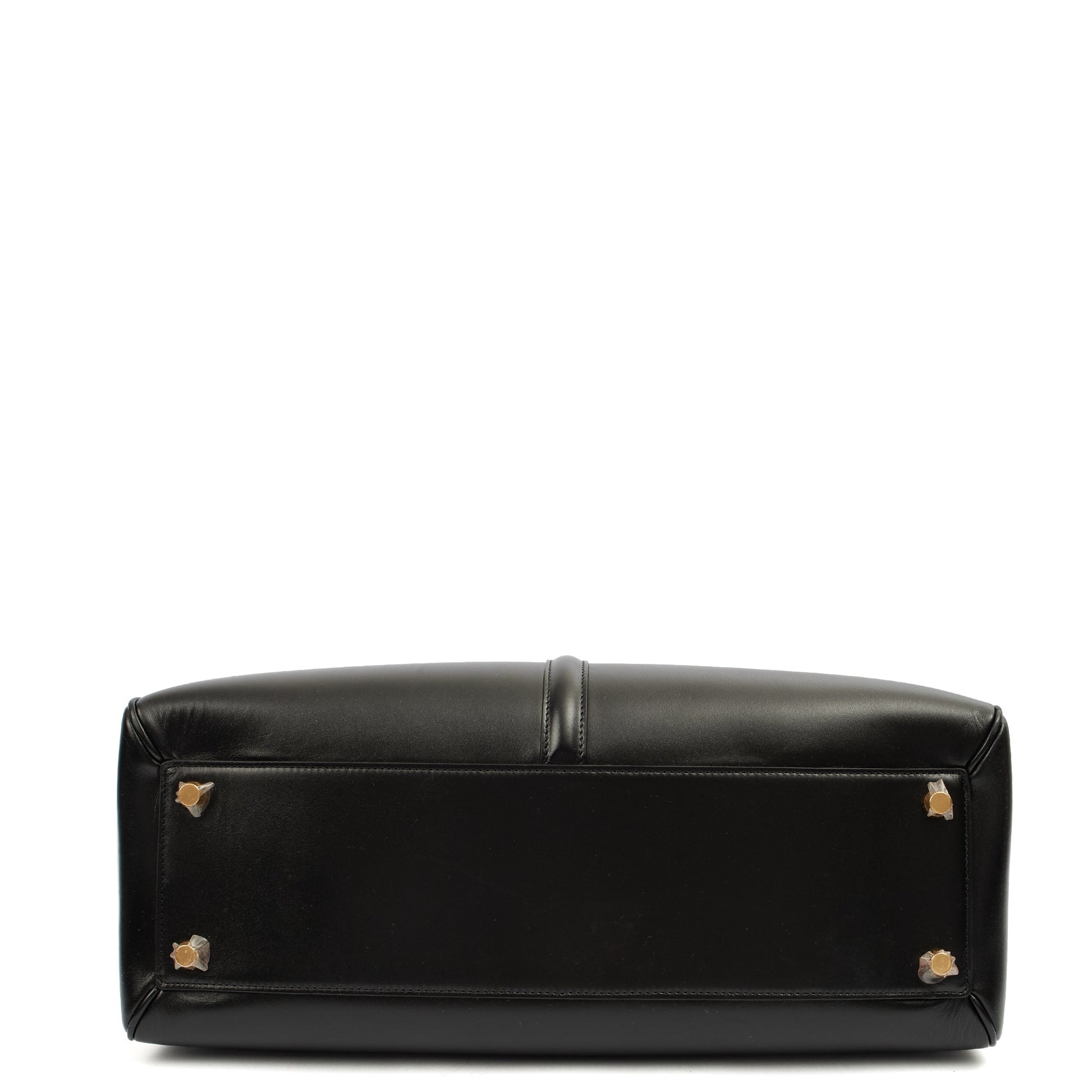 Celine Tote Box Bag - Medium in Black, Leather — Top View