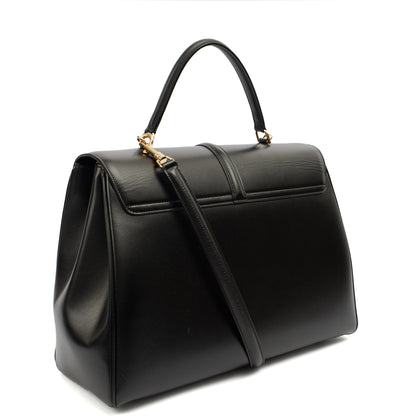 Celine Tote Box Bag - Medium in Black, Leather — Side View