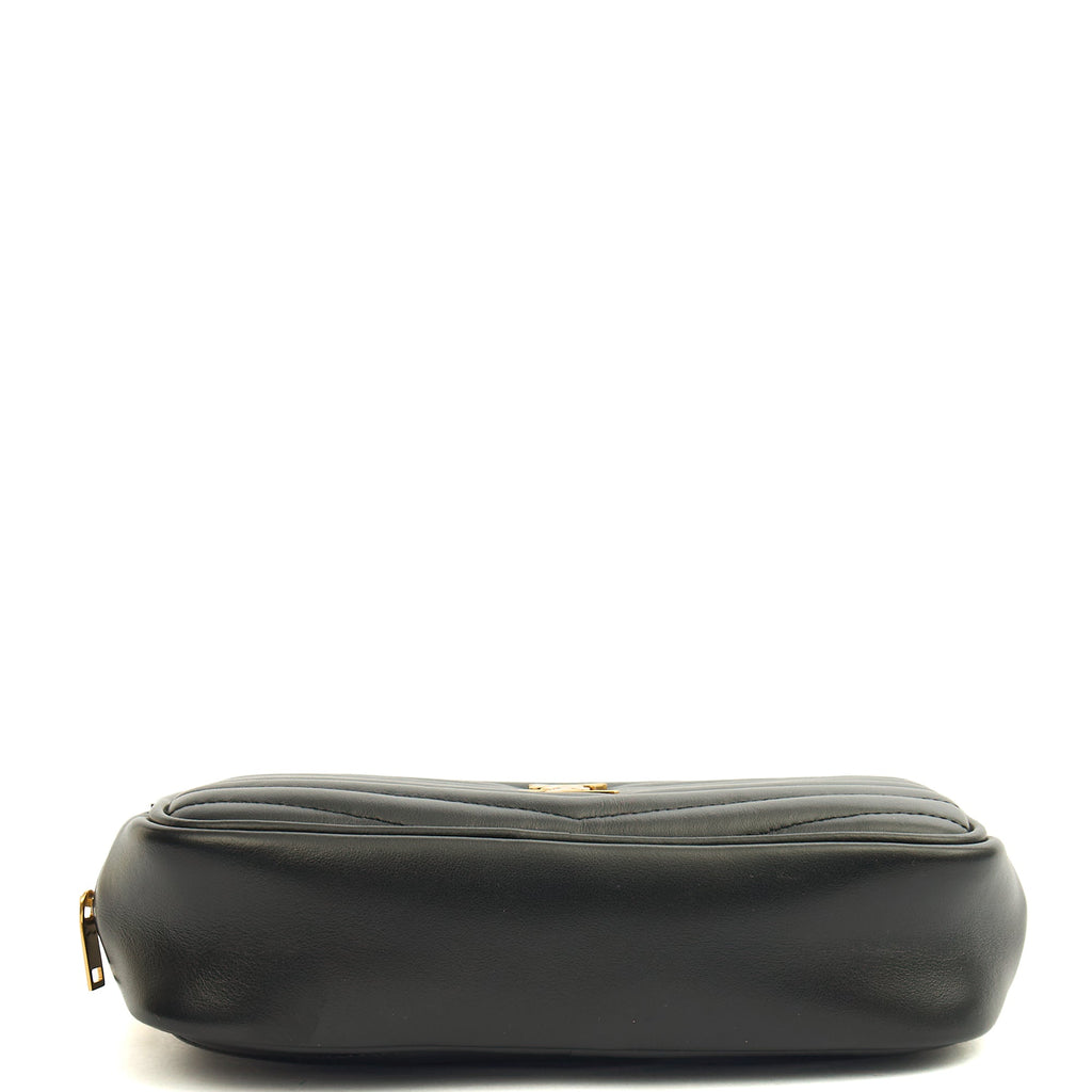 Saint Laurent Cross Body Lou Mini Crossbody in Black, Leather — Top View