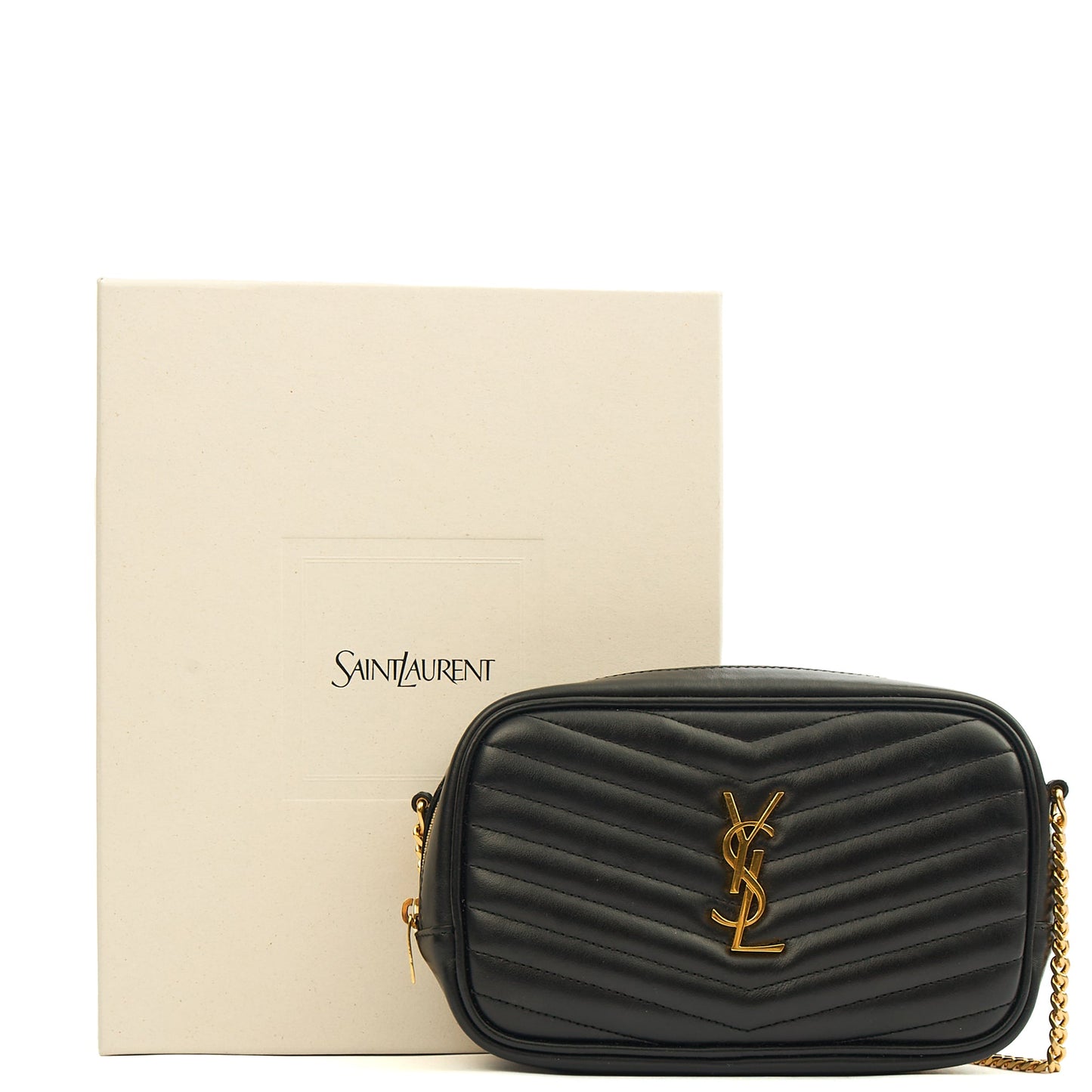 Saint Laurent Cross Body Lou Mini Crossbody in Black, Leather — Alternate View 13