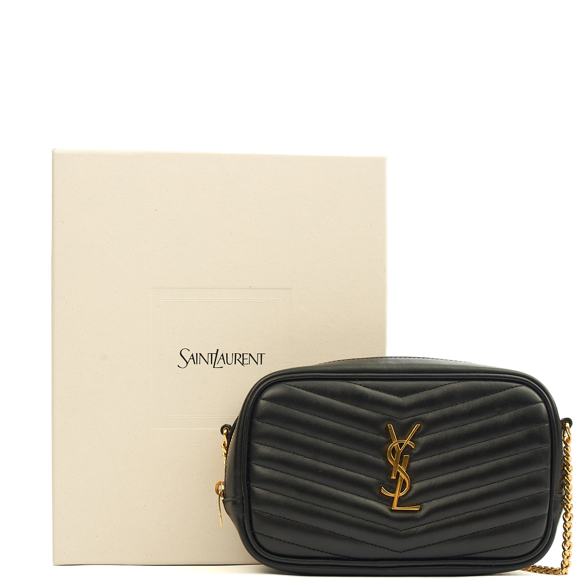Saint Laurent Cross Body Lou Mini Crossbody in Black, Leather — Alternate View 13