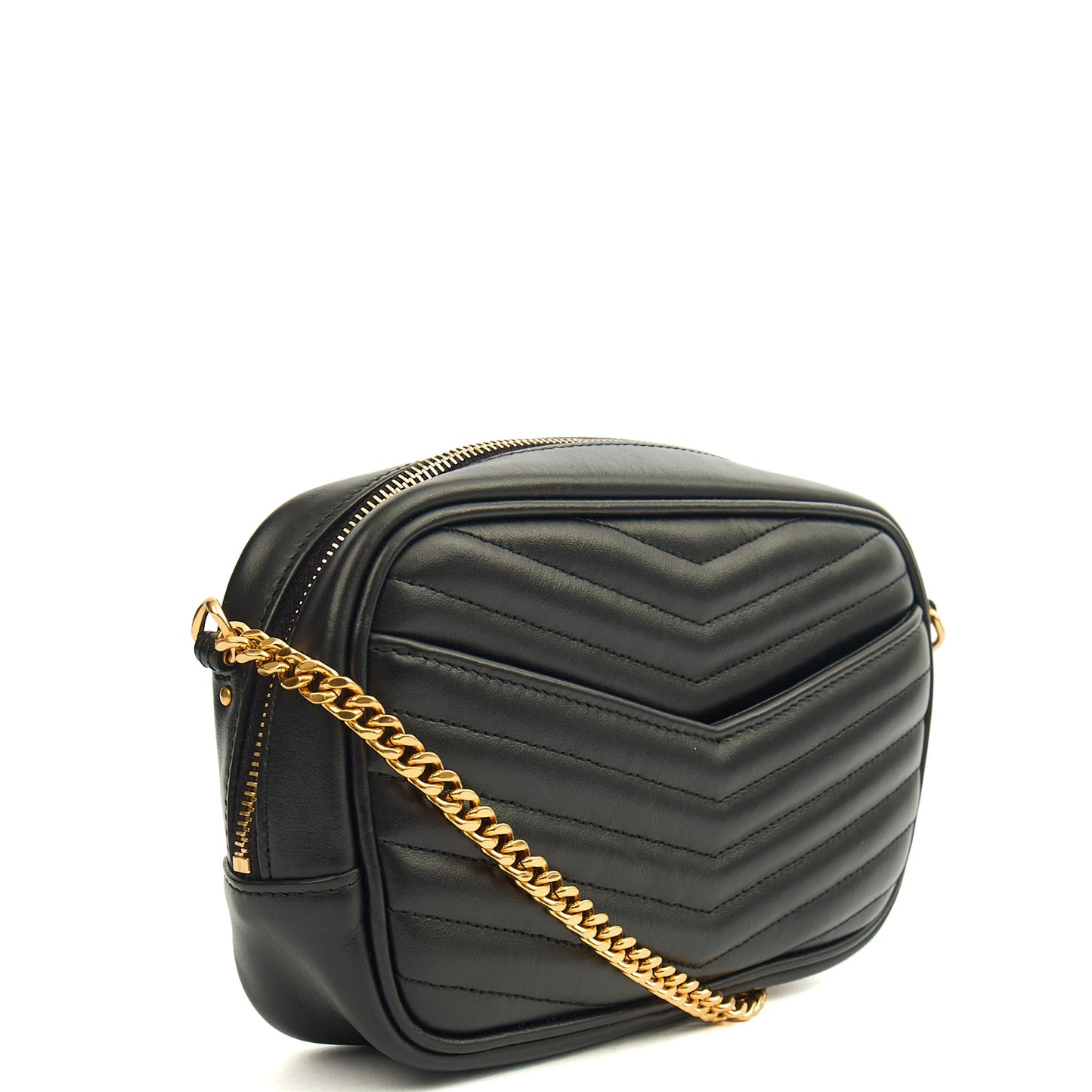 Saint Laurent Cross Body Lou Mini Crossbody in Black, Leather — Alternate View 9