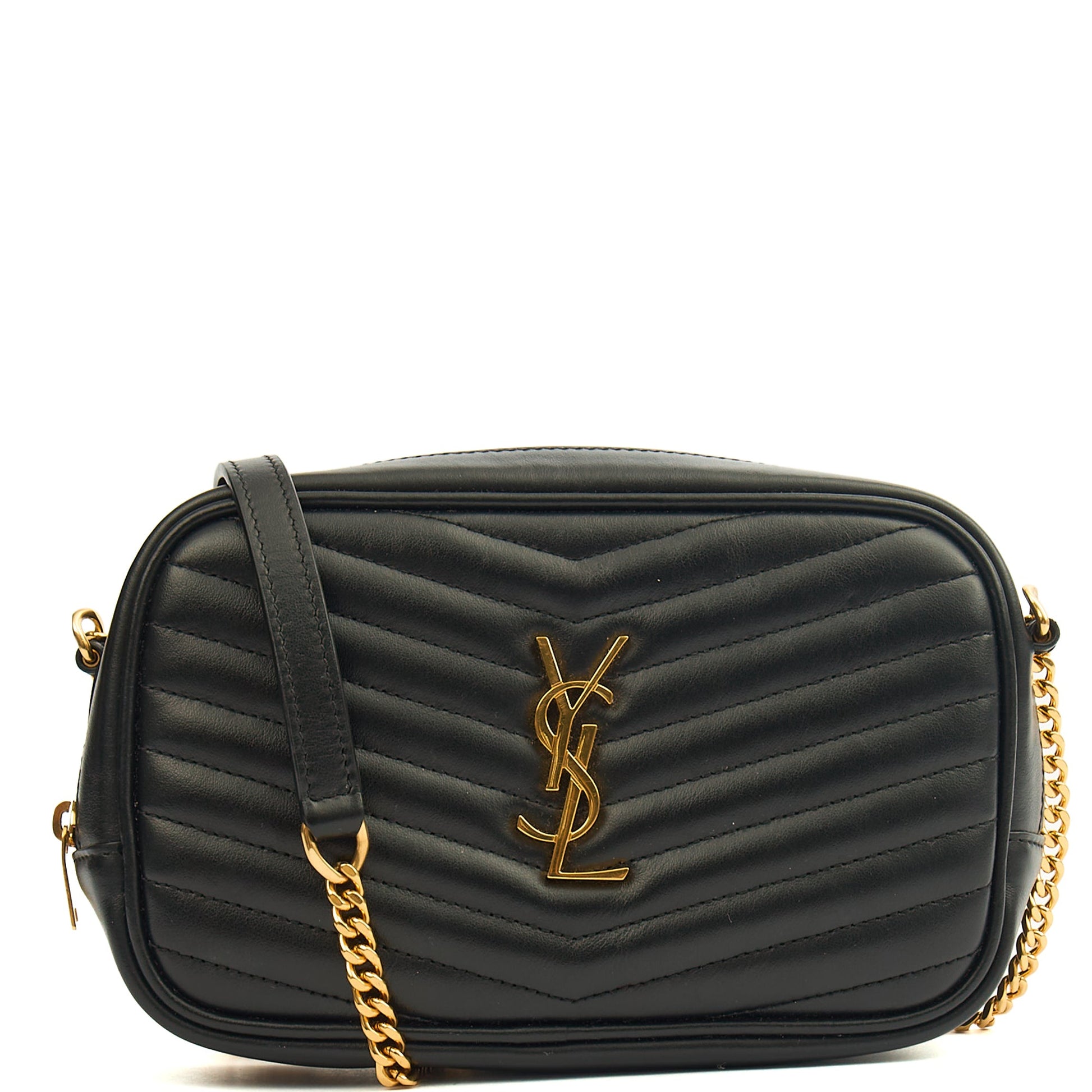 Saint Laurent Cross Body Lou Mini Crossbody in Black, Leather — Alternate View 8