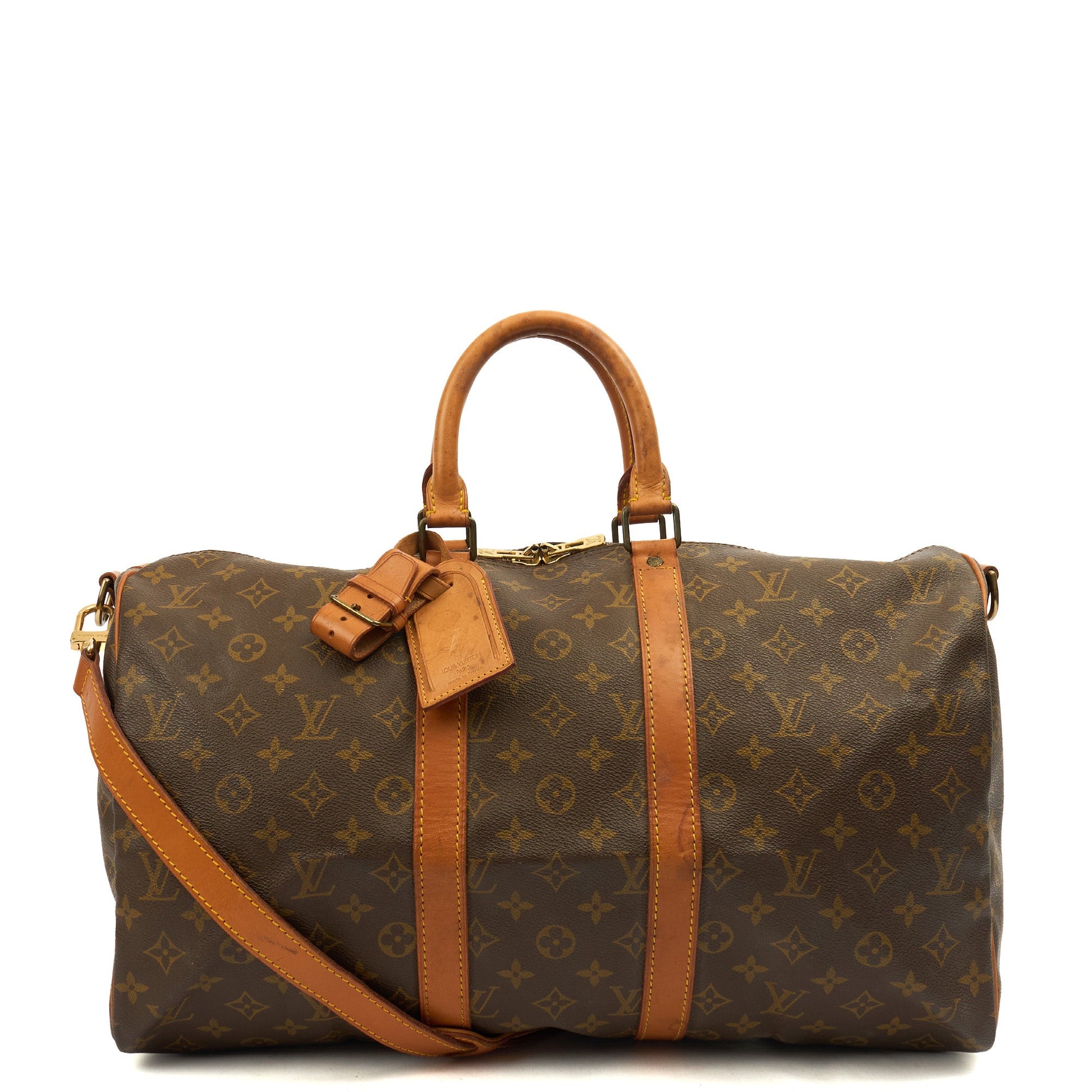 Louis Vuitton Tote Keepall 45 Bandouliere in Monogram, Canvas — Alternate View 15
