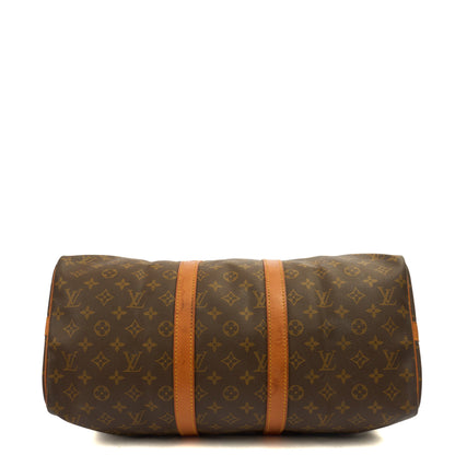 Louis Vuitton Tote Keepall 45 Bandouliere in Monogram, Canvas — Detail View