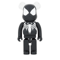 Bearbrick x Marvel Spider-Man Black Costume 1000% — Front View