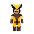 Bearbrick x Marvel X-Men Happy Lottery Wolverine (Brown Costume) 400% — Front View