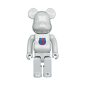 Bearbrick 20th Anniv. 1st Model 1000% White Chrome — Front View