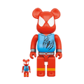 Bearbrick x Marvel Spider-Man Scarlet Spider 100% & 400% Set — Front View