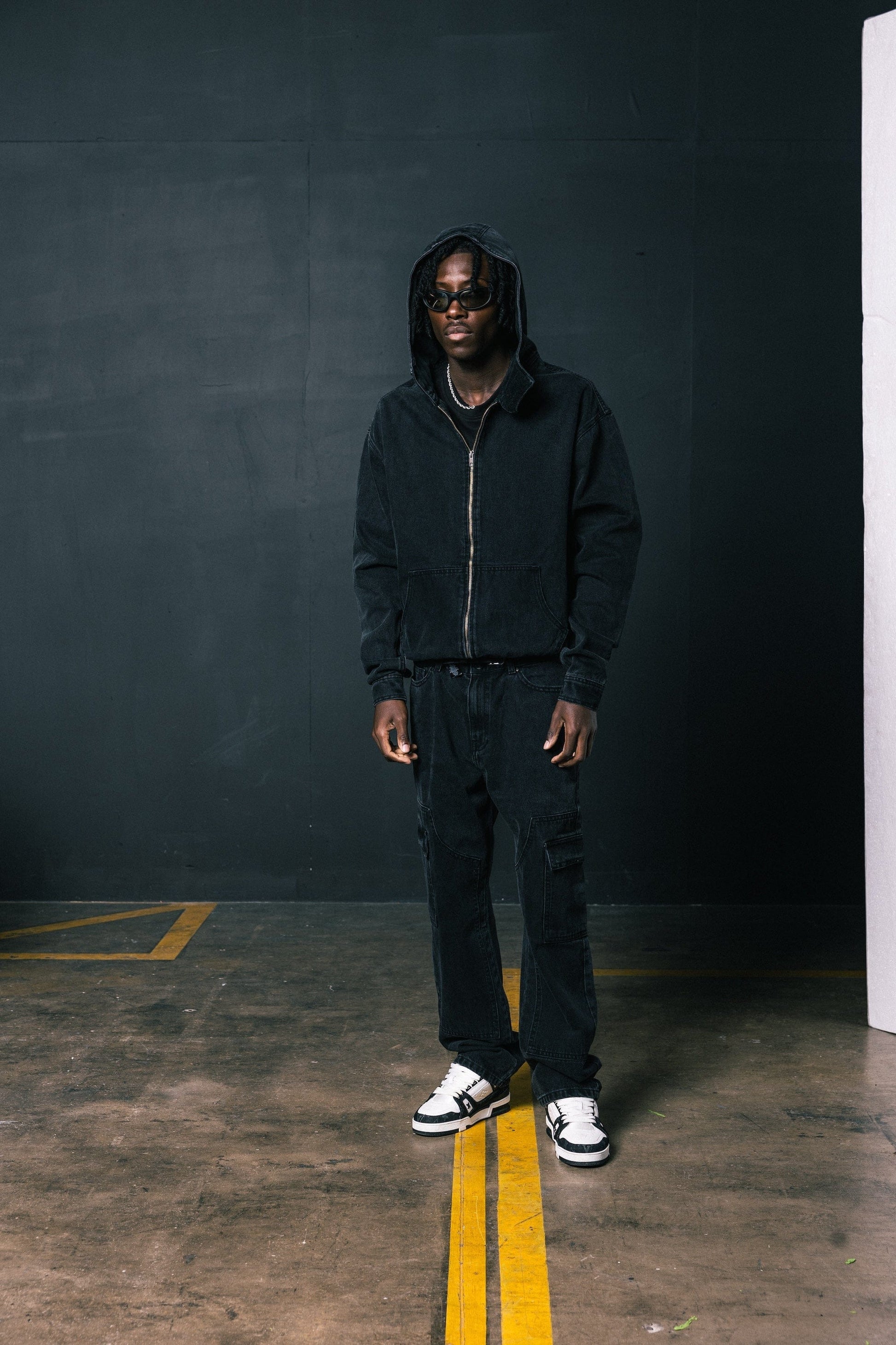 Benir Clothing Cargo Carpenter Denim - Blackout — 28 — Back View