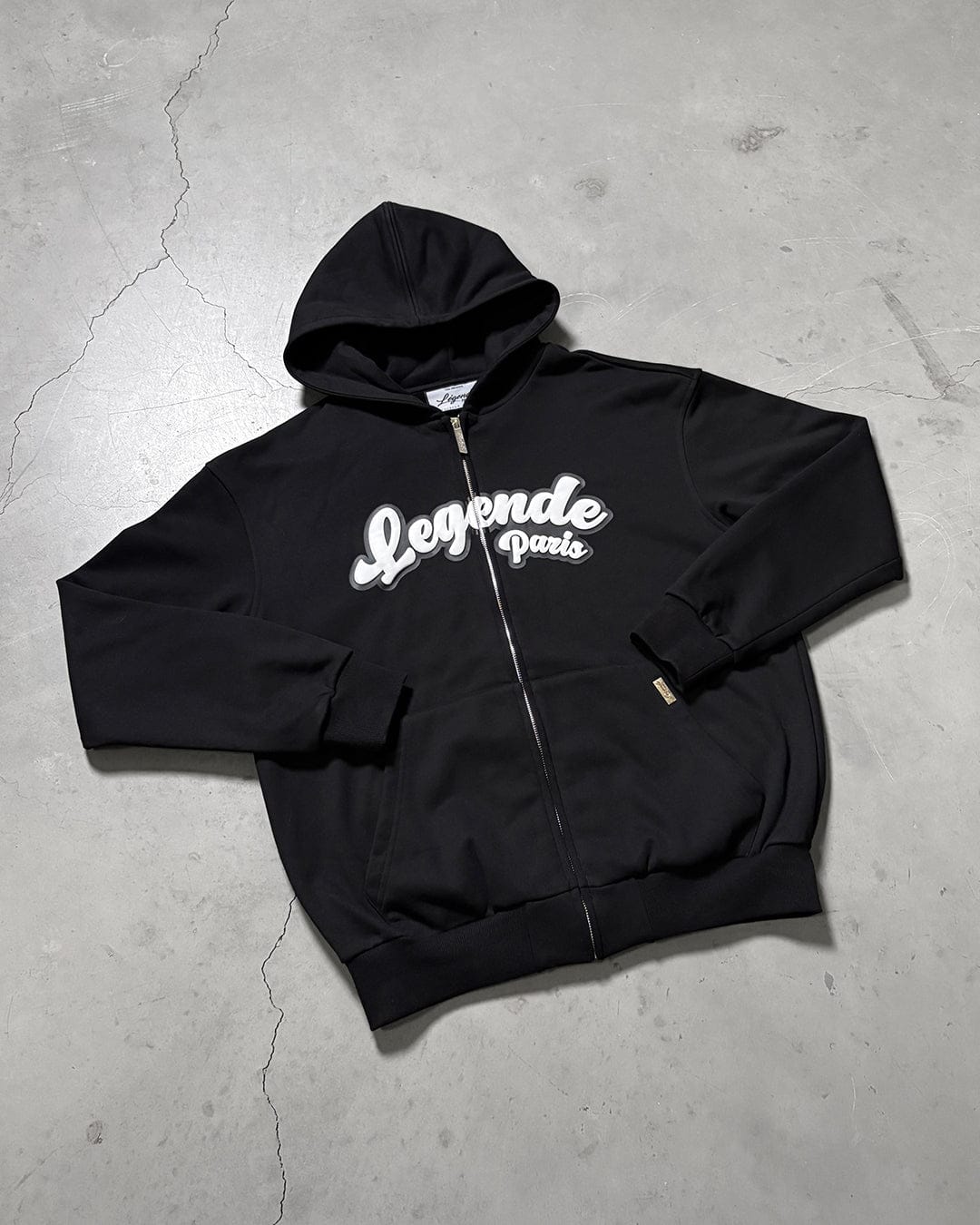 Legende Paris Gum Logo Hoodie - Black — XS — Back View