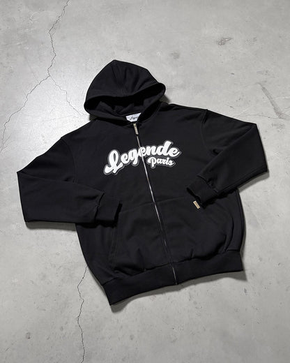 Legende Paris Gum Logo Hoodie - Black — XS — Back View