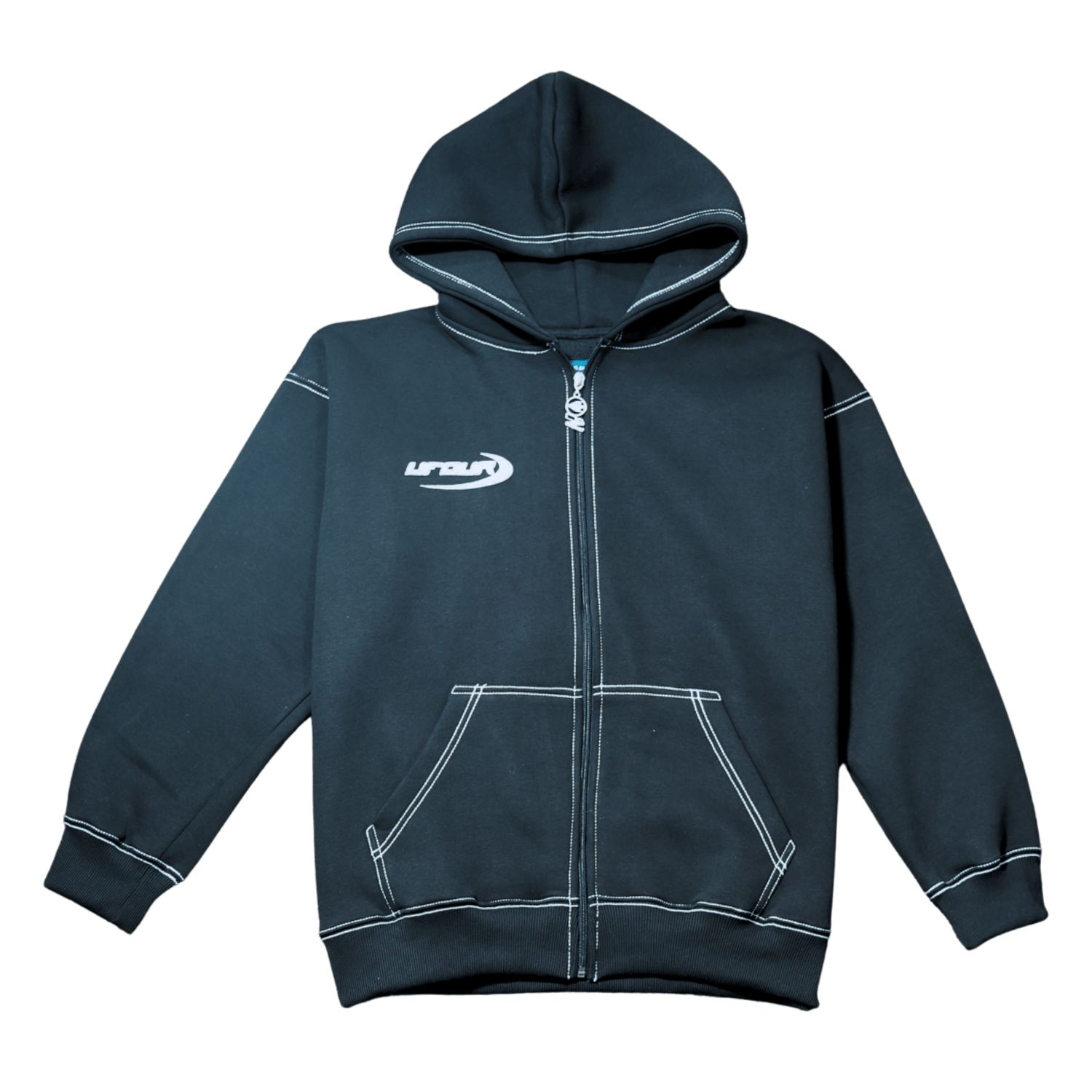 Vfour Ldn Powerline Zip Hoodie — S — Front View
