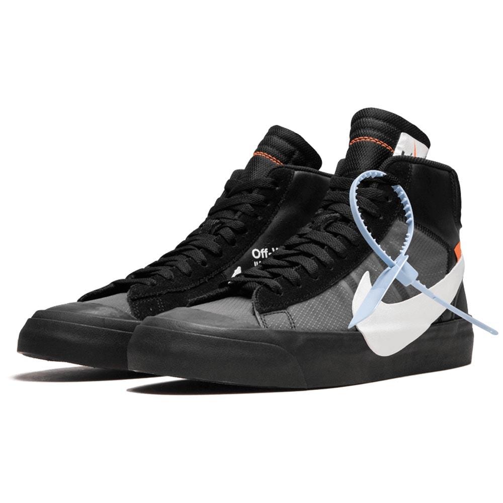 Off-White x Nike Blazer Black SPOOKY PACK — 3 UK | 35.5 EU — Side View