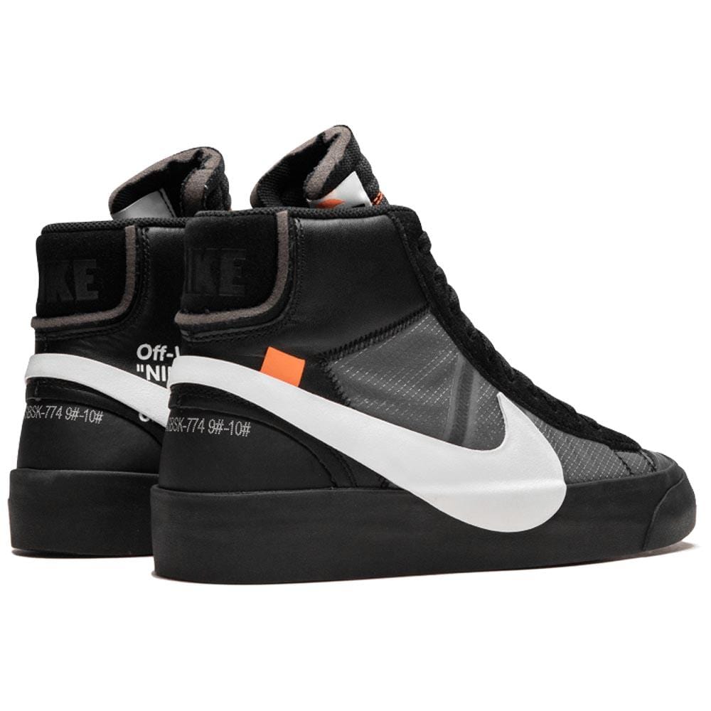 Off-White x Nike Blazer Black SPOOKY PACK — 3 UK | 35.5 EU — Back View