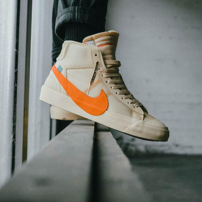 Off-White x Nike Blazer Orange SPOOKY PACK — 3 UK | 35.5 EU — Lifestyle View